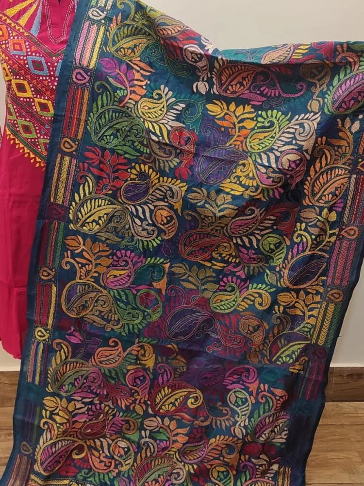 Kantha Stitch Dupatta