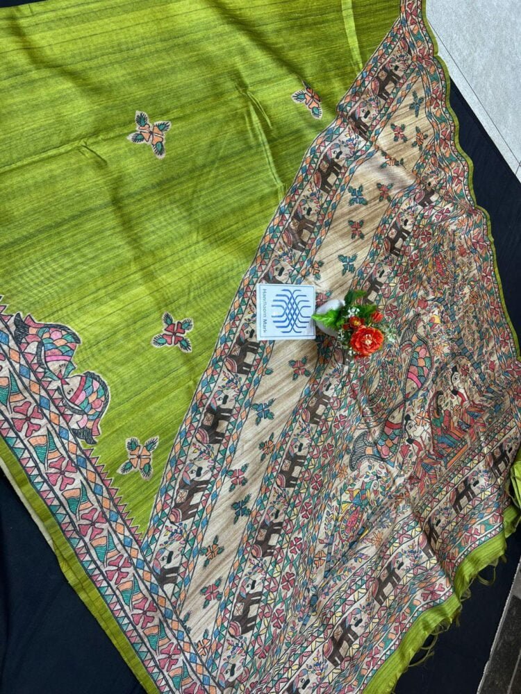 Digital Print Tussar Silk